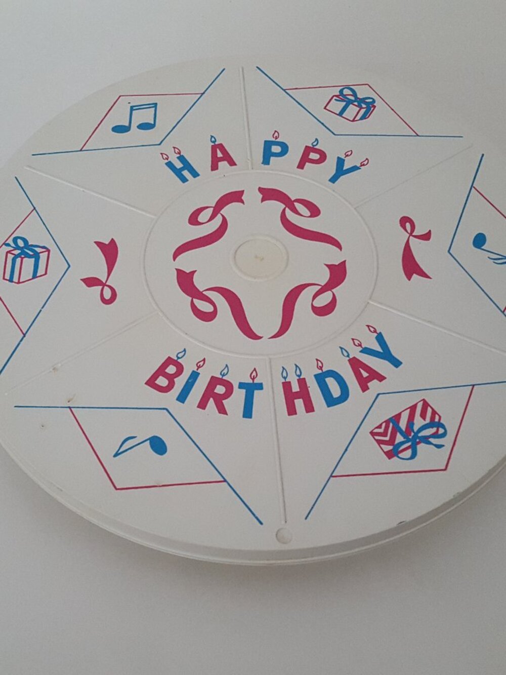 Vintage Rotating Musical Birthday Cake Stand *AS IS*